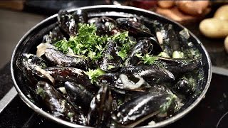 Moules crèmeailvin blanc FACILE RAPIDE amp DÉLICIEUX [upl. by Asenab787]