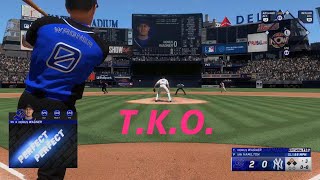 MLB The Show 24 Honus Wagner hits pitcher in head with line drive [upl. by Ennaeus397]