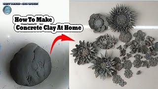 How To Make Concrete Clay At Home  Use Flour And Cement  Craft Clay [upl. by Lodie385]