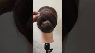 Wow ✨Unique n Easy bun hairstyle hairstyle ytshorts trending [upl. by Arihsay]