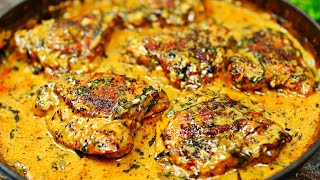 Creamy Garlic Chicken Recipe  Easy Baked Chicken in Creamy Garlic Sauce [upl. by Laeno331]