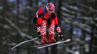 Janica Kostelic Wins Downhill Alpine Skiing Gold  Torino 2006 Winter Olympics [upl. by Adleme]