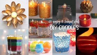 10 Easy and Beautiful DIY Candles  Useful things  Compilation [upl. by Eelorac487]