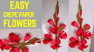 Crepe Paper Flowers Making Tutorial  Easy DIY Paper Flowers [upl. by Egag506]