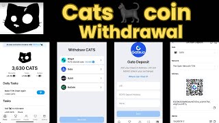 Cats coin withdrawal to bybit and gateio  Binance launch live [upl. by Conte802]