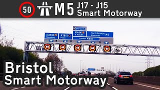 M5 J17  J15 Smart Motorway at Bristol  Cribbs Causeway  Almondsbury [upl. by Adnelg]