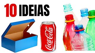 10 IDEIAS DE ARTESANATO INCRÍVEIS E FÁCEIS DE FAZER RECICLANDO [upl. by Lebatsirc695]