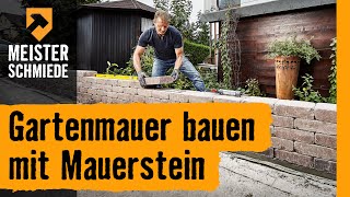 HORNBACH Meisterschmiede  Gartenmauer bauen mit Mauersteinen [upl. by Arinayed399]