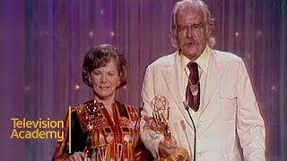 Will Geer and Ellen Corby Win Best Supporting Actor and Actress In A Drama  Emmys Archive 1975 [upl. by Tertias284]