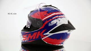 SMK Typhoon Grunge Full Face Helmet for Motorcycle and Two Wheelers [upl. by Atelokin]