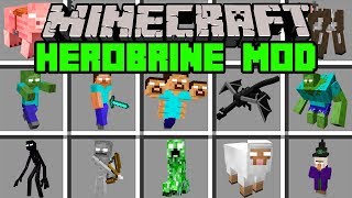 Minecraft HEROBRINE MOD  SUMMON HEROBRINE WITHER ARMY amp MORE  Modded MiniGame [upl. by Cykana]