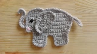 Elefant Aufnäher häkeln [upl. by Anayd]