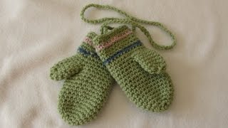 How to crochet EASY childrens mittens for beginners [upl. by Brian]