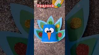 Make Peacock with cup Easy and New Creative idea peacock viral trending easy diy craft [upl. by Wiersma]