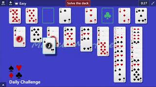 Microsoft Solitaire Collection  FreeCell Easy  March 16 2015  Daily Challenges [upl. by Adnamar]