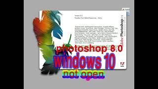 Adobe Photoshop CS 80 windows 10 not open [upl. by Anerol321]