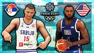 SRBIJA vs USA  Semifinal Olympics Paris 2024  NBA 2K24 [upl. by Inimak]