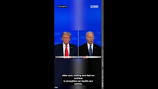 President Joe Biden appears to lose train of thought during presidential debate [upl. by Leah]