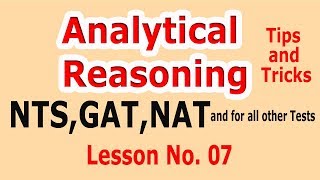 Analytical Reasoning Tips and Tricks  Lesson No 07 [upl. by Ylreveb724]