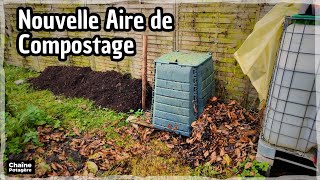 Ma nouvelle aire de COMPOSTAGE au POTAGER Réflexions autour du compost [upl. by Savior366]