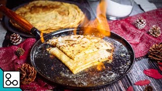 Crêpes flambées au rhum  YouCook [upl. by Nnaegroeg]