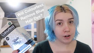 Will Colourless Remove Blue Hair Dye [upl. by Nalced]