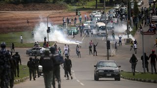 Nigerias Lagos imposes 24hour curfew after antipolice protests turn violent [upl. by Enihpesoj]