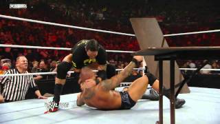 Raw John Cena vs Randy Orton  Tables Match [upl. by Cyrie]