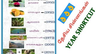 🎯தேசிய சின்னங்கள்💥YEAR SHORTCUT🔥வேற லெவல்👍இப்பவே Note பண்ணிக்கோங்க💪 [upl. by Rein241]