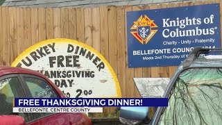 Bellefonte Knights of Columbus host free Thanksgiving meal [upl. by Neik707]