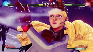 STREET FIGHTER V Kolin vs Chun  li [upl. by Eniarrol]