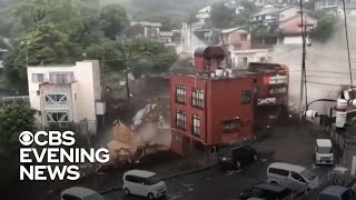 2 dead after major mudslide in Atami Japan [upl. by Anuhsal644]