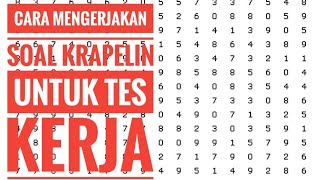 Gagal Tes Kerja Coba Terapkan Tips Krapelin Berikut Dijamin LOLOS [upl. by Osi988]