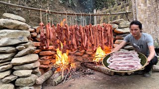 Zon brings smoked wild boar goes to market sell Take care of the pet Cooking Vàng Hoa [upl. by Garry563]