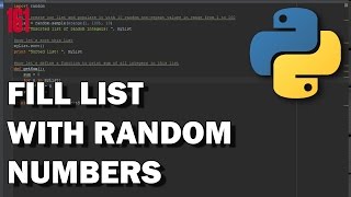 PYTHON Fill list with random numbers no repeat [upl. by Dorinda]