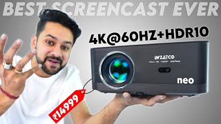 Wzatco Neo Projector Review  4K60hz Support With Best Screen Mirroring Under ₹15000 [upl. by Eidurt]