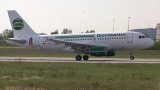 Germania ► Airbus A319100 ► Takeoff ✈ Hamburg Finkenwerder Airport [upl. by Lissy]