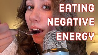 ASMR  Eating Your Negative Energy Plucking Spoon Straw MOUTH SOUNDS [upl. by Wallache]