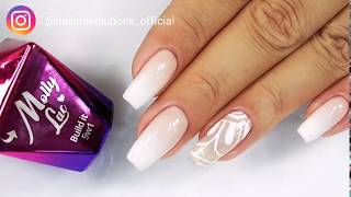 Allepaznokcie Molly Lac ♥ zdobienie Babyboomer  tutorial [upl. by Allerim]