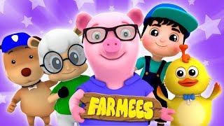 Five Little Farmees  Nursery Rhymes For Children [upl. by Akimak]