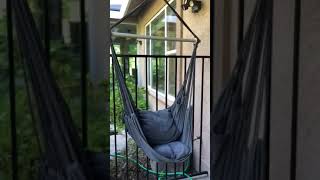 Y Stop Hammock Chair Hanging Rope Swing Chair Review [upl. by Adieno970]