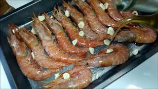 GAMBONES AL HORNO  LANGOSTINO CAMARÓN O GAMBAS AL HORNO [upl. by Eyllom976]