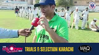 𝐒𝐡𝐨𝐚𝐢𝐛 𝐌𝐨𝐡𝐚𝐦𝐦𝐚𝐝 lauds the tireless efforts of MAQ Qureshi  Karachi Trials US Open 2024 [upl. by Wardlaw]