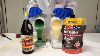 AMSOIL vs Schaeffers 75W90 Supreme Gear Lube Cold Flow Test [upl. by Enileuqkcaj]