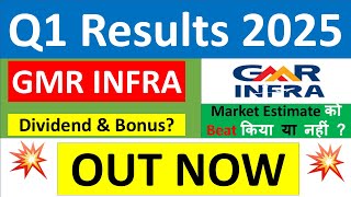 GMR INFRA Q1 results 2025  GMR INFRA results today  GMR INFRA Share News  GMR INFRA latest news [upl. by Yerhcaz]