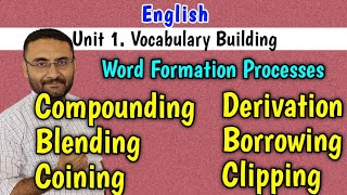 Word formation Processes Word formation Vocabulary Building English  BE 1st year  3110002 GTU [upl. by Darline]