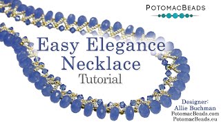 Easy Elegance Necklace  DIY Jewelry Making Tutorial by PotomacBeads [upl. by Ahsiened]