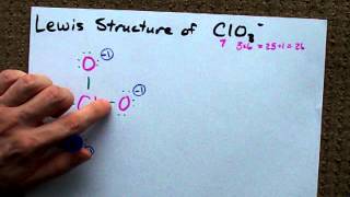 Lewis Structure of ClO3 chlorate anion [upl. by Massiw]