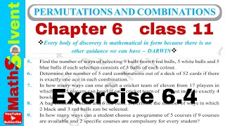 Exercise 64 class 11 math Q5 to Q9  Permutation and Combination class 11 maths  By RK Sir [upl. by Ellissa748]