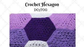 Crochet Hexagon Tutorial  DC3TOG Hexagon Blanket Part 1 [upl. by Neleb]